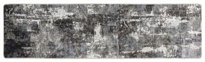 Corwin 300cm Polyester Washable Anti-Slip Rug In Black And Grey