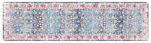 Corwin 300cm Polyester Washable Anti-Slip Rug In Blue And Pink