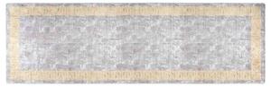 Corwin 300cm Polyester Washable Anti-Slip Rug In Grey And Gold