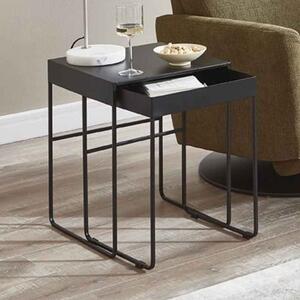 Ellensburg Two Square Metal End Table In Black