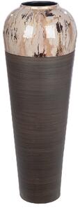 Cancun Small Iron Floor vase In Matt Brown