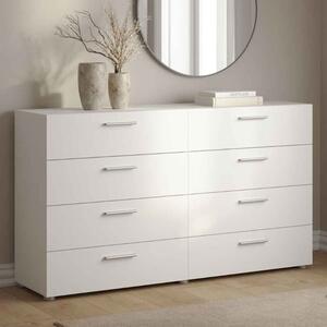 Perkin Wooden Chest Of 8 Drawers In White