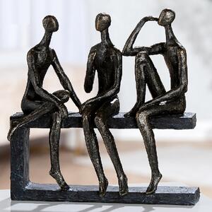 Carnation Synthetic Resin Conversation Sculpture In Antique