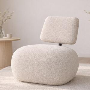 Carnation Polyester Bedroom Chair In Beige