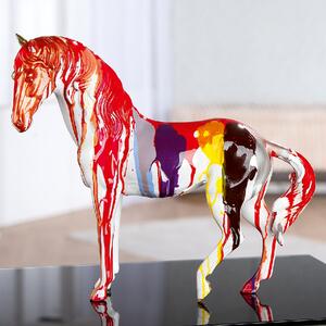 Ameli Synthetic Resin Horse Sculpture In Multicolour