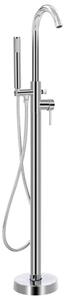 Apex Freestanding Bath Shower Mixer Tap With Shower Kit - Silver