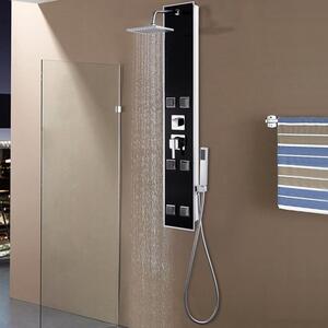 Arlington 3 Modes Shower Panel System With Shower Kit 1200mm Height - Black