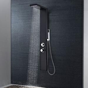 Appleton 4 Modes Shower Panel System With Shower Kit 1300mm Height - Black