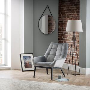 Lucerne Velvet Occasional Chair Grey