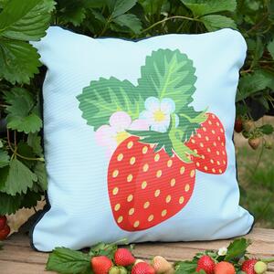 Strawberries & Cream Outdoor Picnic Cushion MultiColoured