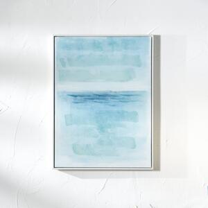 Blues Abstract Framed Canvas Blue