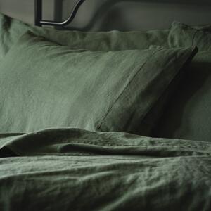 Piglet Elm Green Linen Blend Pillowcase (Pair) Size Super King