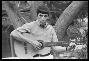 Photography Leonard Nimoy plays guitar, 1966, Suero, Orlando