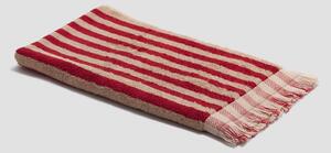 Piglet Sandstone Red Pembroke Stripe Cotton Face Cloth