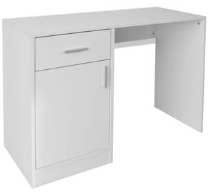 Desk with Drawer and Cabinet White 100x40x73 cm