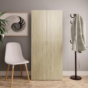 Shoe Cabinet Sonoma Oak 80x35.5x180 cm Engineered Wood