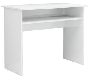 Desk High Gloss White 90x50x74 cm Engineered Wood