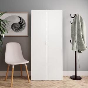 Shoe Cabinet White 80x35.5x180 cm Engineered Wood