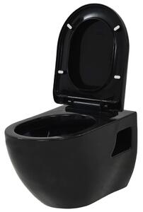Wall-Hung Toilet Ceramic Black