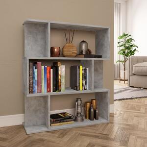 Book Cabinet/Room Divider Concrete Grey 80x24x96 cm Engineered Wood