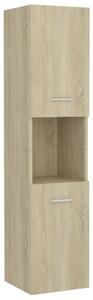 Bathroom Cabinet Sonoma Oak 30x30x130 cm Engineered Wood