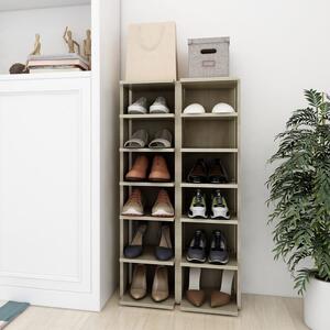 Shoe Cabinets 2 pcs Sonoma Oak 27.5x27x102 cm