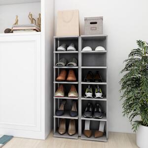 Shoe Cabinets 2 pcs Concrete Grey 27.5x27x102 cm