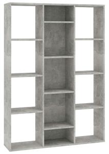 Room Divider/Book Cabinet Concrete Grey 100x24x140 cm Engineered Wood