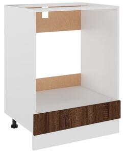Oven Cabinet Brown Oak 60x46x81.5 cm Engineered Wood