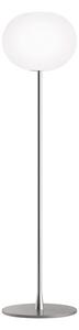 Flos Glo-ball F1 floor lamp White opal glass, matte silver stand