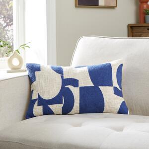Elements Geometric Cushion Classic Blue