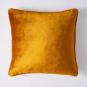 Luxe Viscose Velvet Cushion Amber Gold