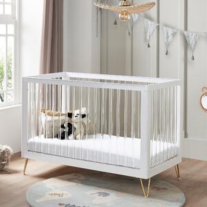 Babymore Kimi Acrylic Cot Bed Clear