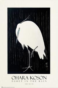 Poster Ohara Koson - Egret in the Rain, (61 x 91.5 cm)