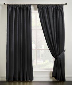 Madison Ready Made Pencil Pleat Curtains Black