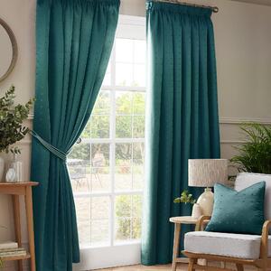 Madison Ready Made Pencil Pleat Curtains Teal