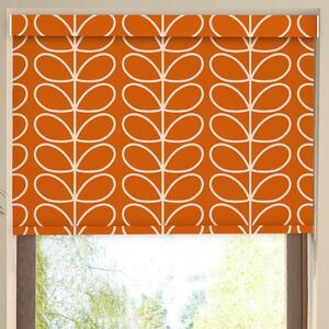 Orla Kiely Jumbo Linear Stem Made to Measure Blackout Roller Blind Persimmon