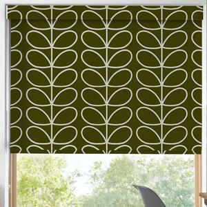 Orla Kiely Jumbo Linear Stem Made to Measure Blackout Roller Blind Kelp