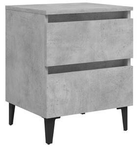 Bed Cabinet Concrete Grey 40x35x50 cm Engineered Wood
