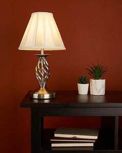 Silver Satin Touch Table Lamp