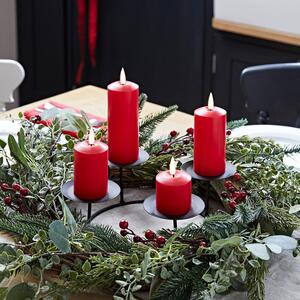 45cm Pine Advent Wreath & Slim Red TruGlow® Candle Table Decoration