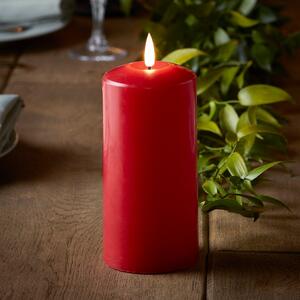 TruGlow® Red LED Pillar Candle 15cm