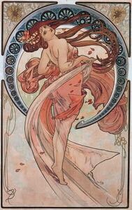 Mucha, Alphonse Marie - Fine Art Print Dance (Rose), 1898, (24.6 x 40 cm)