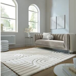 Supersoft Lush Geometric Faux Fur Arch Square Rug