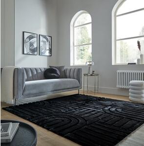 Supersoft Lush Geometric Faux Fur Arch Square Rug