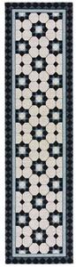 Daisy Tile Patterned Geometric Stair Runner