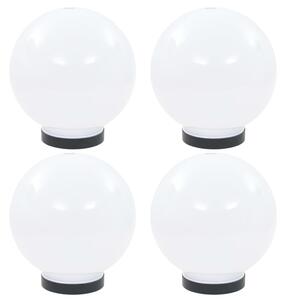 LED Bowl Lamps 4 pcs Spherical 20 cm PMMA
