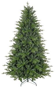 HOMCOM 7ft Artificial Christmas Tree with 2445 Tips, Metal Base, Realistic Hinged Xmas Tree for Home Office, Green Aosom UK