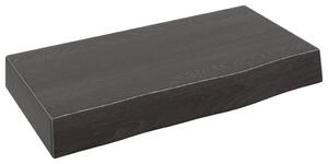 Wall Shelf Dark Grey 40x20x6 cm Treated Solid Wood Oak
