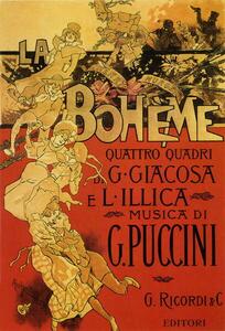 Fine Art Print Poster by Adolfo Hohenstein for opera La Boheme by Giacomo Puccini, 1895, Hohenstein, Adolfo